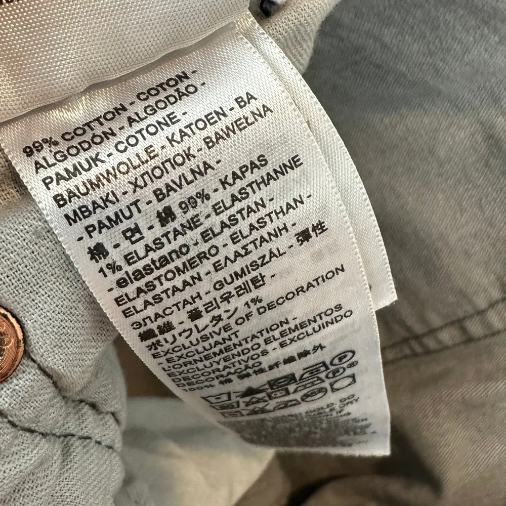 Levis 501 Jeans Men 34X29 Grey Straight Leg Button Fly Stretch 5 Pockets Red Tab